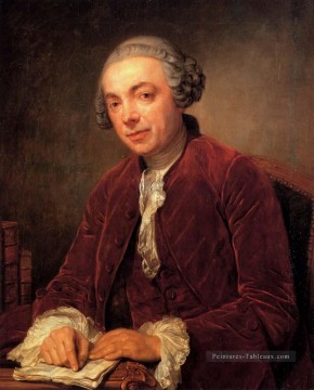 Portrait d’Abraham De Roquencourt figure Jean Baptiste Greuze Peinture à l'huile